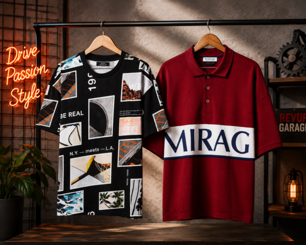 RevUpGarage Premium Short Sleeve T-Shirt – Comfortable Cotton Casual Wear for Everyday Style